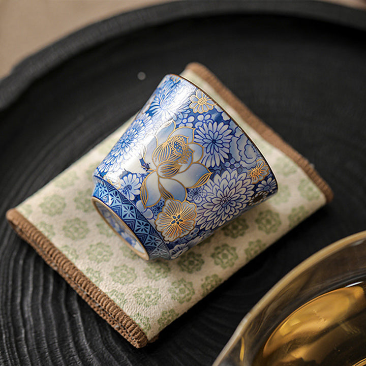 Buddha Stones Lotus Chrysanthemum Plum Blossom Flower Teacup Kung Fu Tea Cup Teapot - image 11