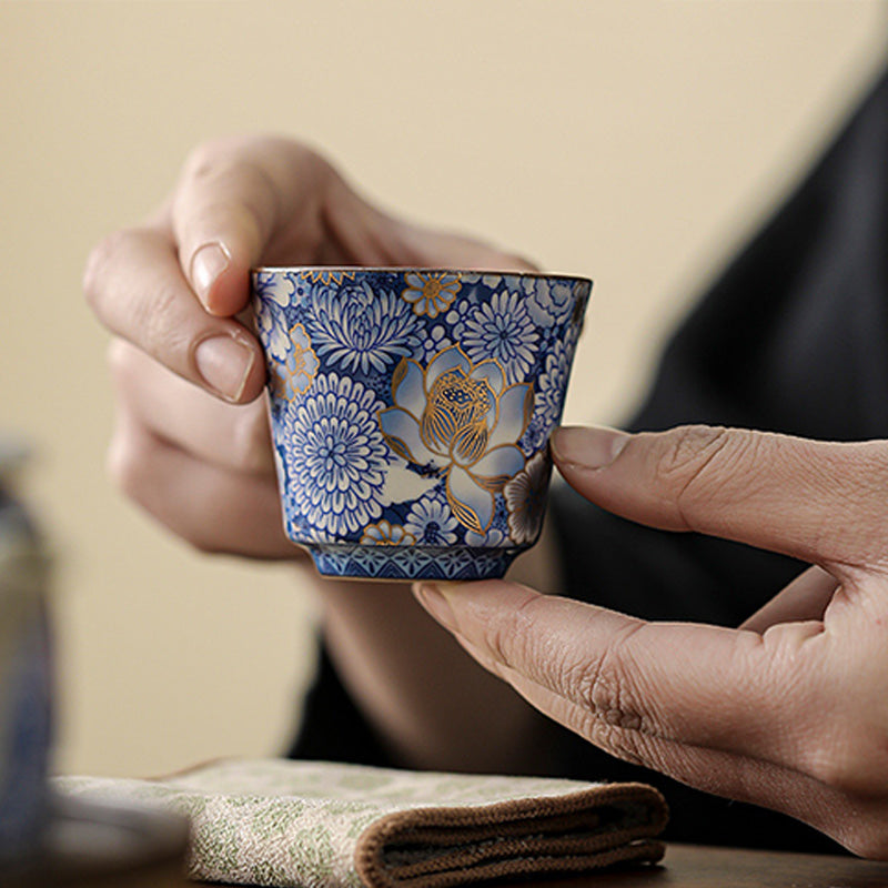 Buddha Stones Lotus Chrysanthemum Plum Blossom Flower Teacup Kung Fu Tea Cup Teapot - image 12