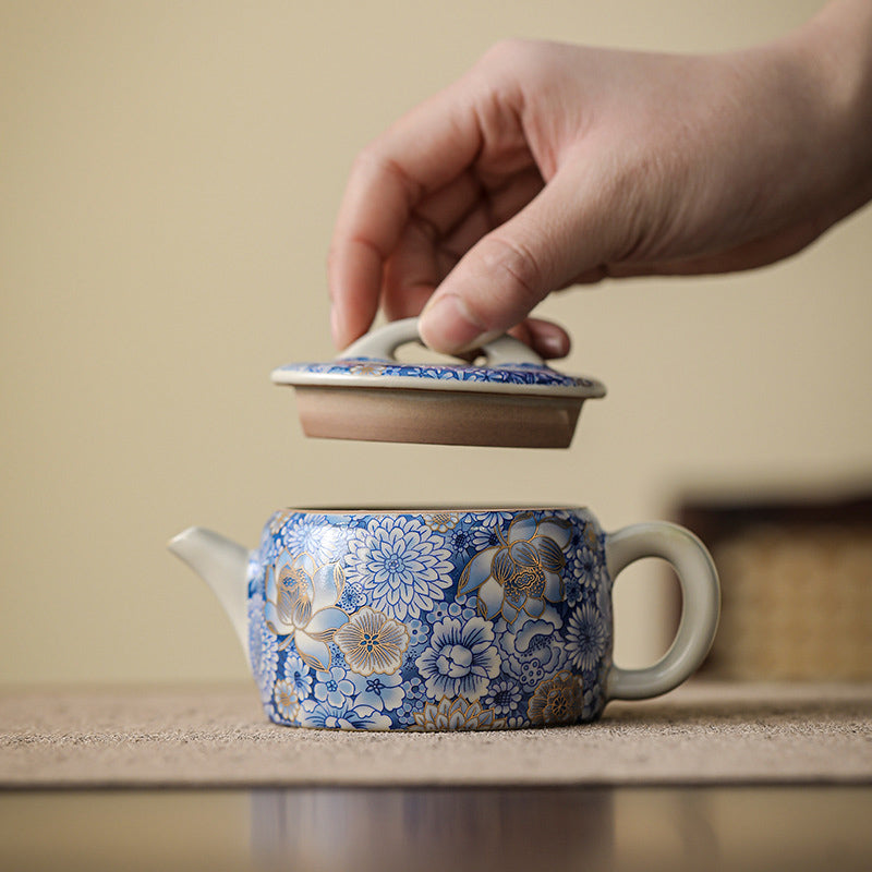 Buddha Stones Lotus Chrysanthemum Plum Blossom Flower Teacup Kung Fu Tea Cup Teapot - image 18
