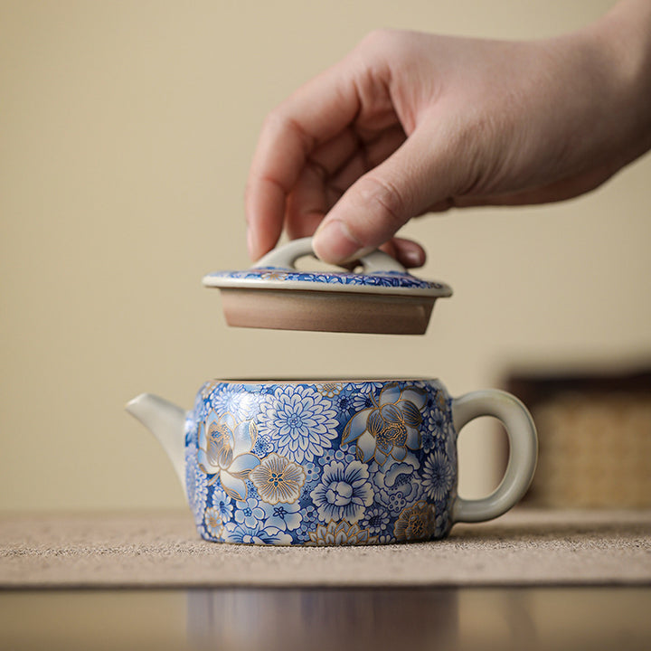 Buddha Stones Lotus Chrysanthemum Plum Blossom Flower Teacup Kung Fu Tea Cup Teapot - image 18