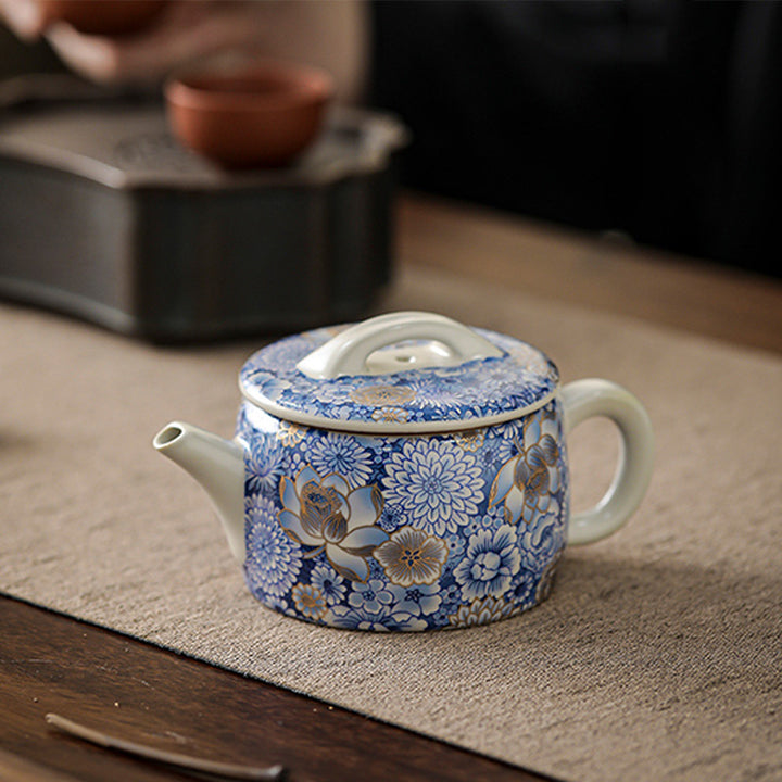 Buddha Stones Lotus Chrysanthemum Plum Blossom Flower Teacup Kung Fu Tea Cup Teapot - image 25