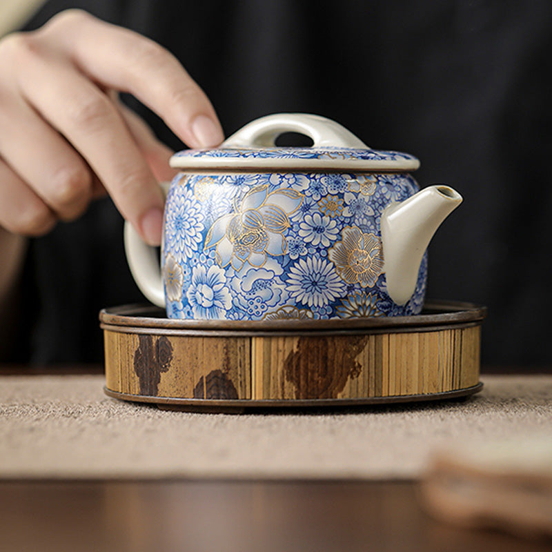 Buddha Stones Lotus Chrysanthemum Plum Blossom Flower Teacup Kung Fu Tea Cup Teapot - image 23
