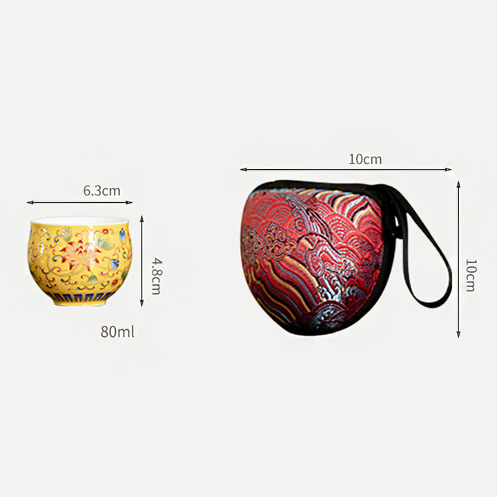 Buddha Stones Lotus Flower Pod Pattern Ceramic Teacup Kung Fu Tea Cup 80ml - image 15