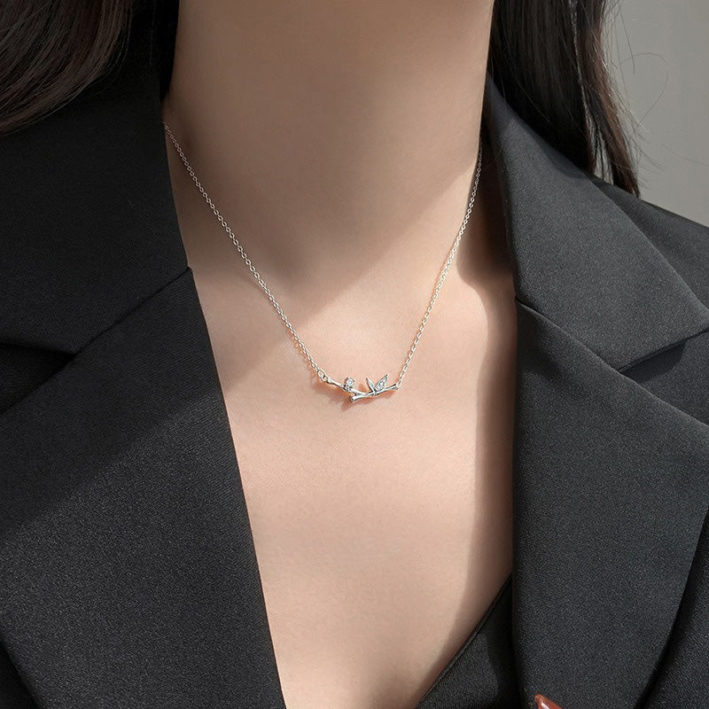 Buddha Stones Bamboo Leaf Design Copper Zircon Wealth Necklace Pendant - image 7