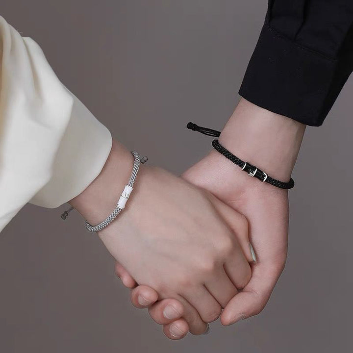 Buddha Stones Bamboo Pattern Healing Couple Rope Bracelet - image 11