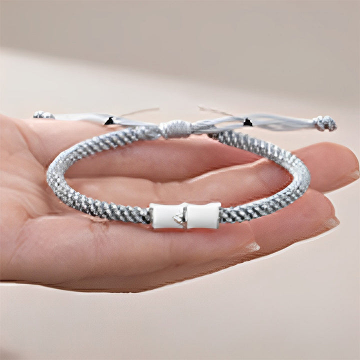 Buddha Stones Bamboo Pattern Healing Couple Rope Bracelet - image 16