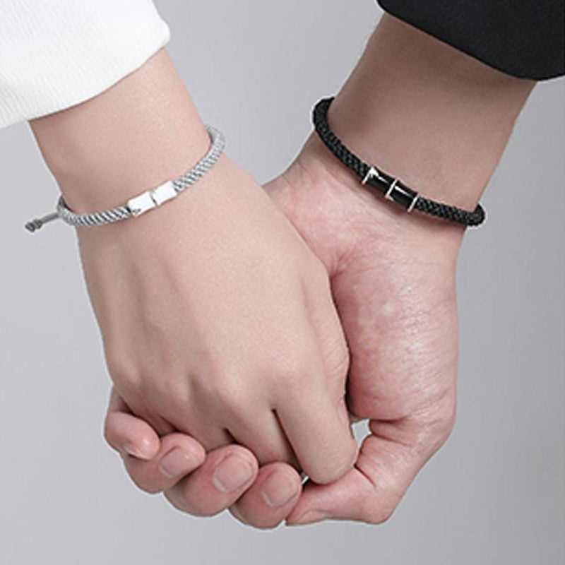 Buddha Stones Bamboo Pattern Healing Couple Rope Bracelet - image 12