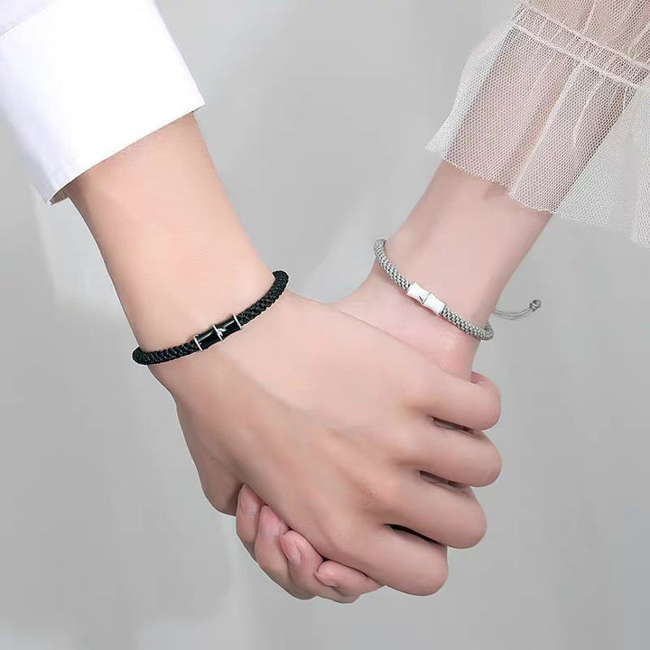 Buddha Stones Bamboo Pattern Healing Couple Rope Bracelet - image 10