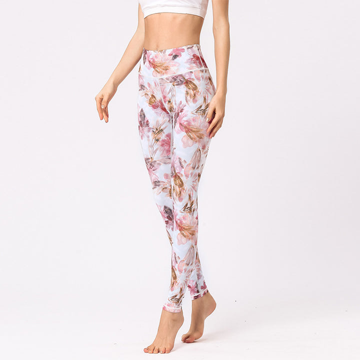 Buddha Stones Multicolored Print Flowers Pants Sports Exercise Fitness High Waist Leggings Women's Yoga Pants - image 12