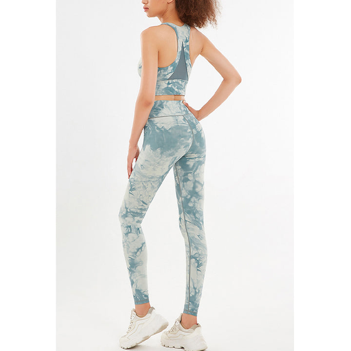 Buddha Stones 2Pcs Floral Flowers Print Crop Tank Top Pants Sports Gym Outfits Fitness Yoga Women's Yoga Sets - image 4