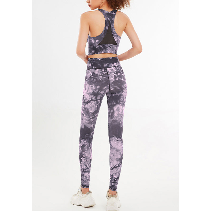Buddha Stones 2Pcs Floral Flowers Print Crop Tank Top Pants Sports Gym Outfits Fitness Yoga Women's Yoga Sets - image 6