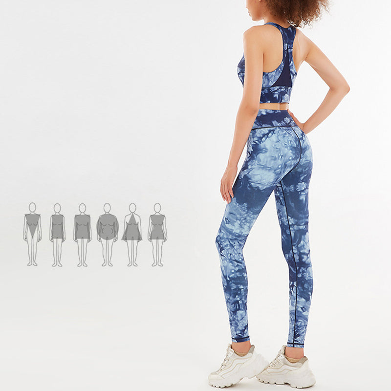 Buddha Stones 2Pcs Floral Flowers Print Crop Tank Top Pants Sports Gym Outfits Fitness Yoga Women's Yoga Sets - image 15