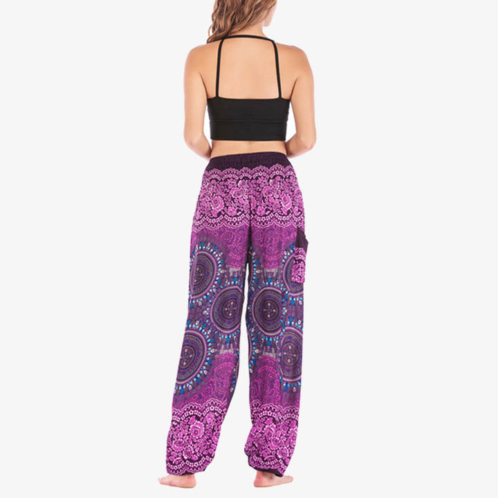 Buddha Stones Boho Loose Harem Trousers Women's Yoga Pants - image 9