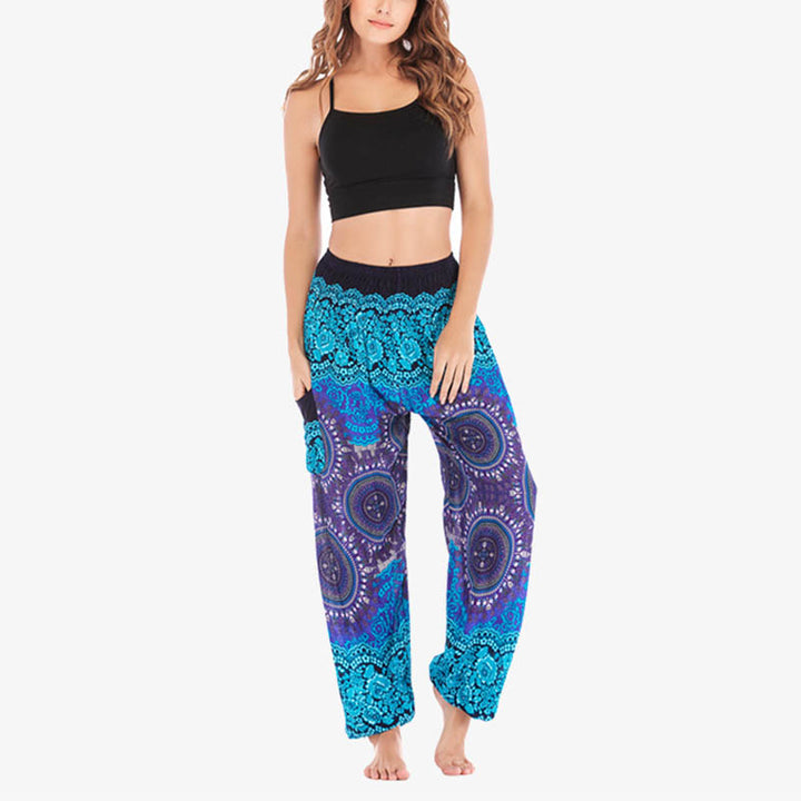 Buddha Stones Boho Loose Harem Trousers Women's Yoga Pants - image 15