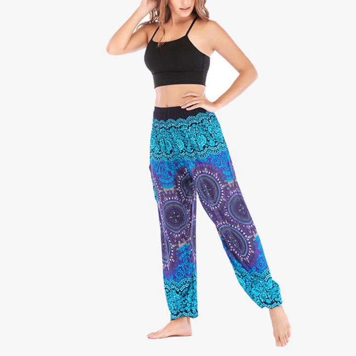 Buddha Stones Boho Loose Harem Trousers Women's Yoga Pants - image 20