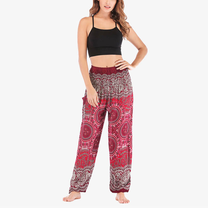 Buddha Stones Boho Loose Harem Trousers Women's Yoga Pants - image 27