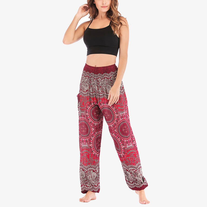 Buddha Stones Boho Loose Harem Trousers Women's Yoga Pants - image 29
