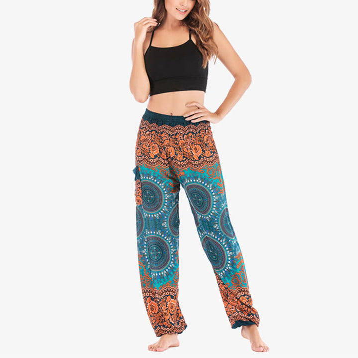 Buddha Stones Boho Loose Harem Trousers Women's Yoga Pants - image 37