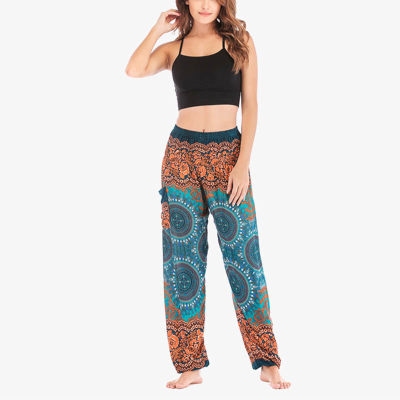 Buddha Stones Boho Loose Harem Trousers Women's Yoga Pants - image 35