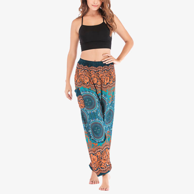 Buddha Stones Boho Loose Harem Trousers Women's Yoga Pants - image 40