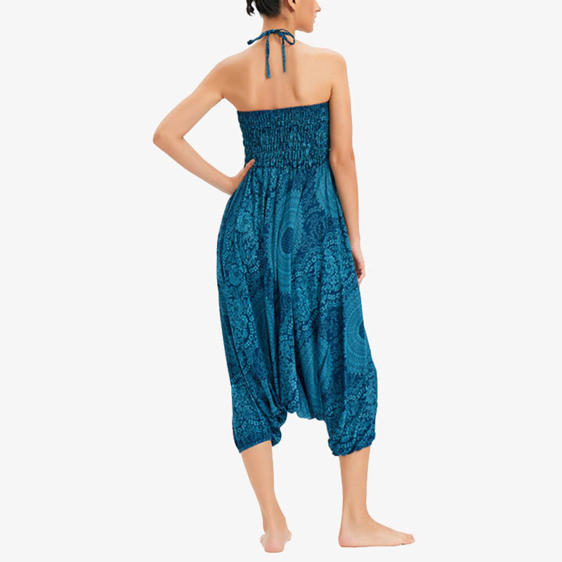 Buddha Stones Two Style Wear Round Geometric Loose Casual Harem Trousers Jumpsuit Women's Yoga Pants - image 8