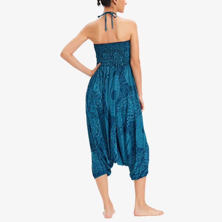 Buddha Stones Two Style Wear Round Geometric Loose Casual Harem Trousers Jumpsuit Women's Yoga Pants - image 8