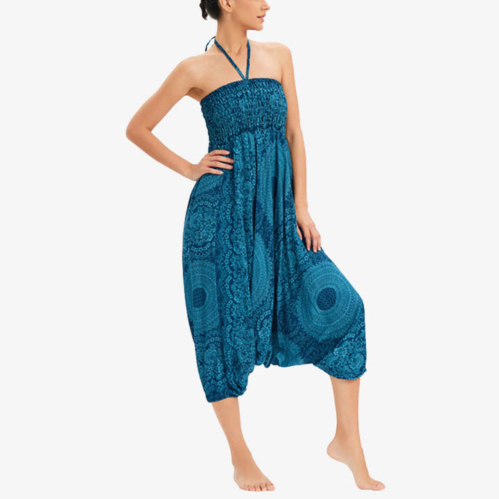 Buddha Stones Two Style Wear Round Geometric Loose Casual Harem Trousers Jumpsuit Women's Yoga Pants - image 7