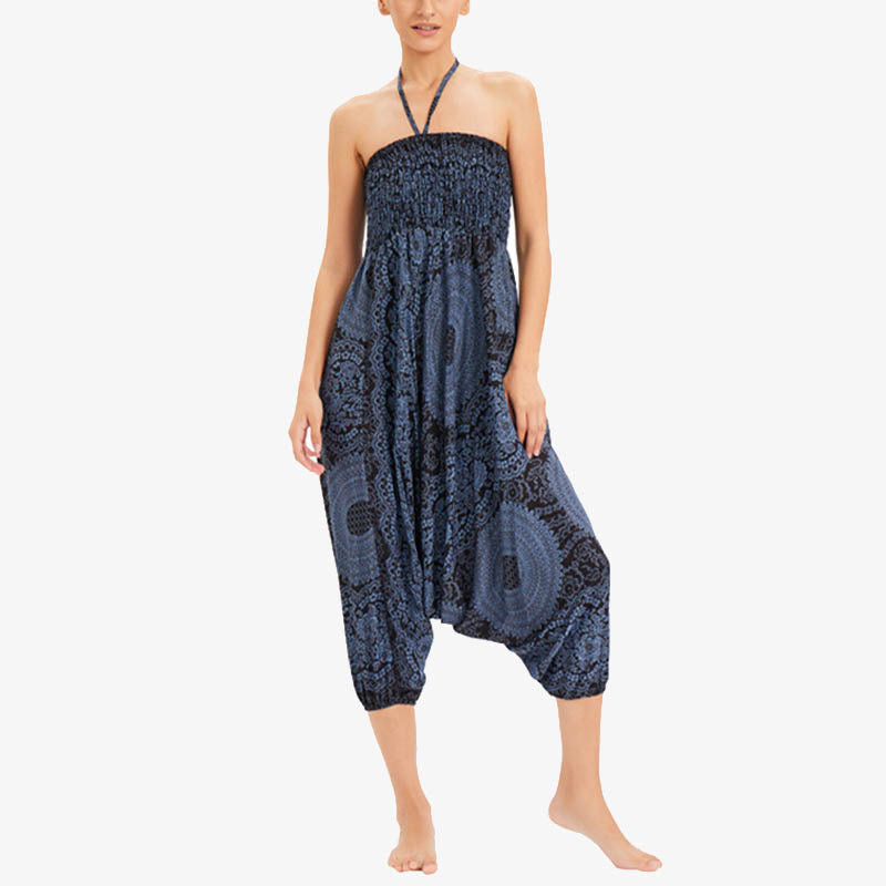 Buddha Stones Two Style Wear Round Geometric Loose Casual Harem Trousers Jumpsuit Women's Yoga Pants - image 21