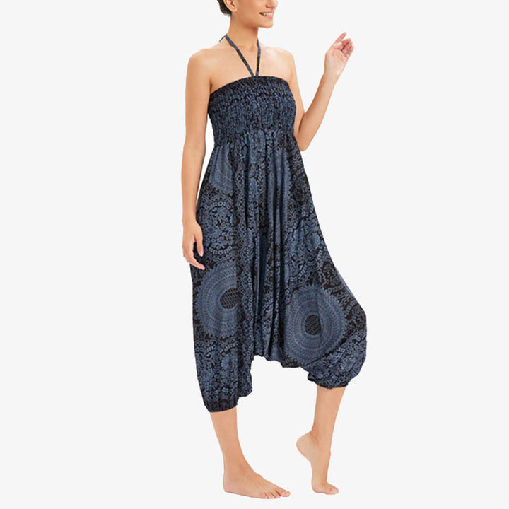 Buddha Stones Two Style Wear Round Geometric Loose Casual Harem Trousers Jumpsuit Women's Yoga Pants - image 20