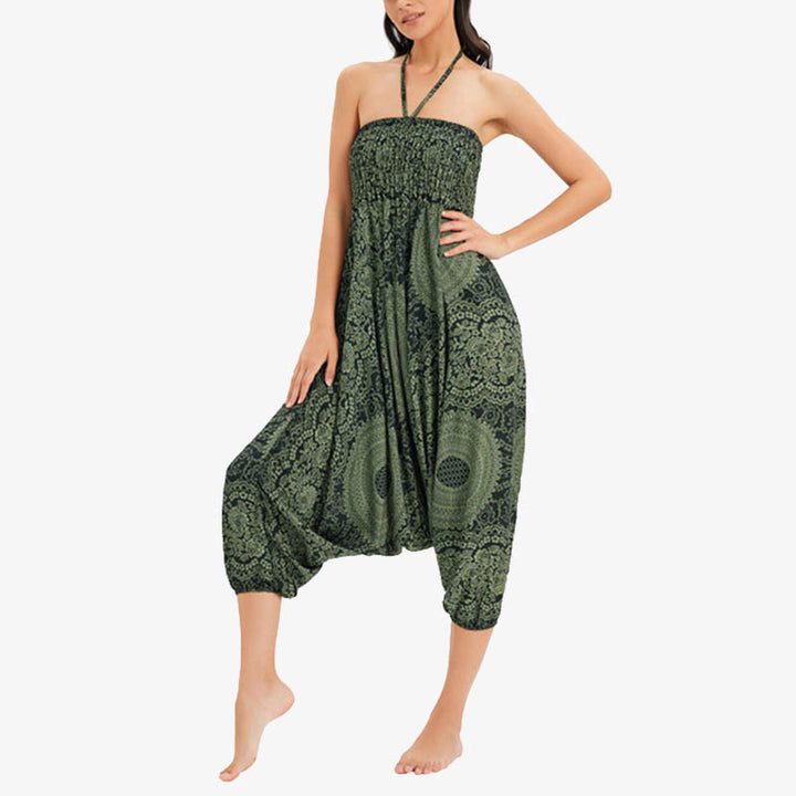 Buddha Stones Two Style Wear Round Geometric Loose Casual Harem Trousers Jumpsuit Women's Yoga Pants - image 28