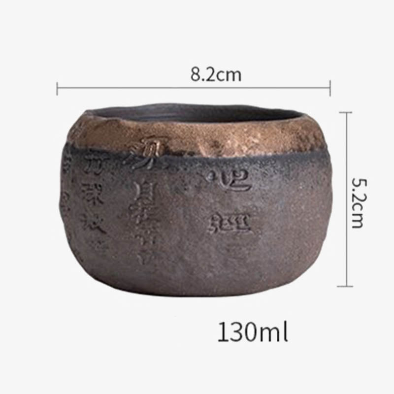 Buddha Stones Heart Sutra Engraved Ceramic Teacup Kung Fu Tea Cup 130ml - image 12