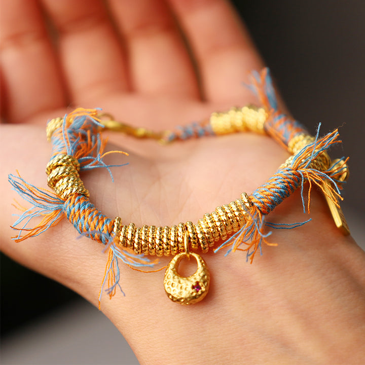 Buddha Stones Handmade Tibetan Lucky Fortune Multicolored Rope Braid Bracelet - image 3