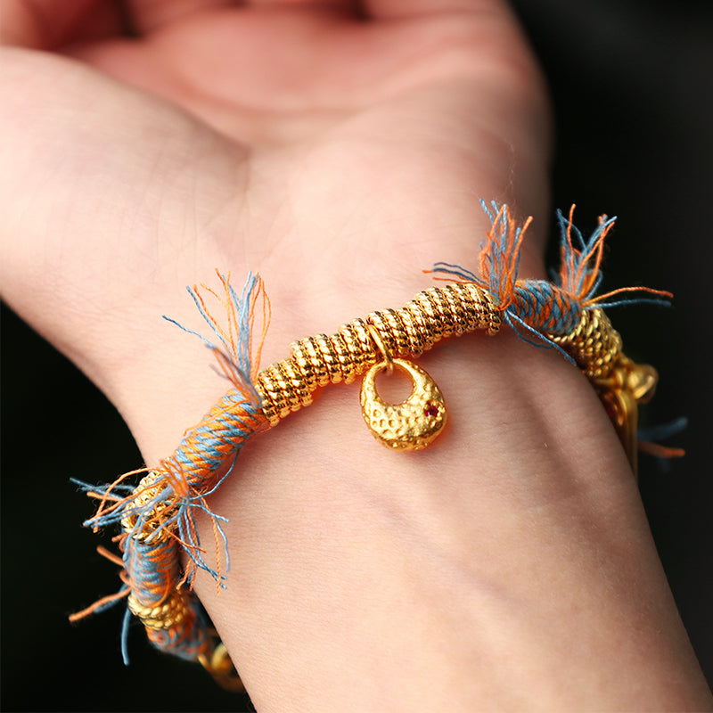 Buddha Stones Handmade Tibetan Lucky Fortune Multicolored Rope Braid Bracelet - image 4