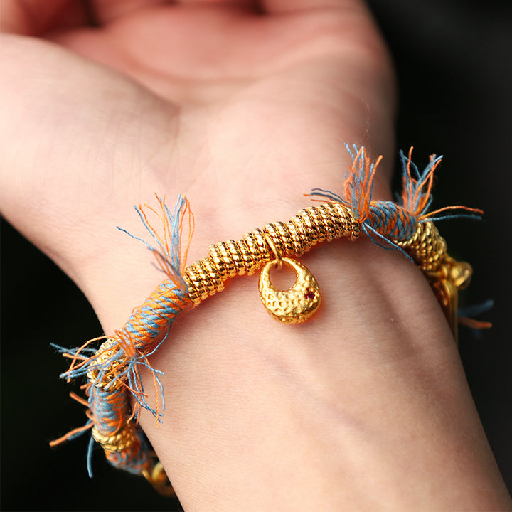 Buddha Stones Handmade Tibetan Lucky Fortune Multicolored Rope Braid Bracelet - image 4