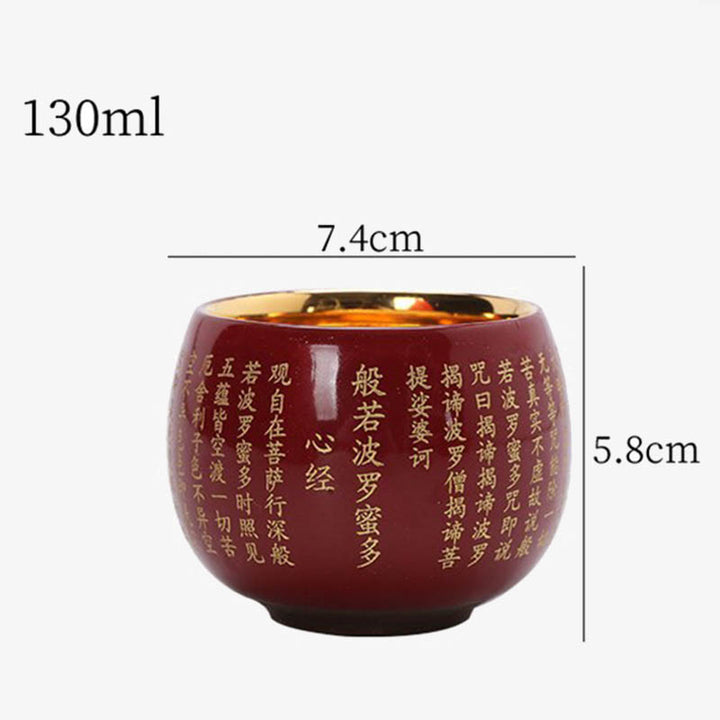 Buddha Stones Heart Sutra Great Compassion Mantra Engraved Ceramic Teacup Kung Fu Tea Cup - image 7