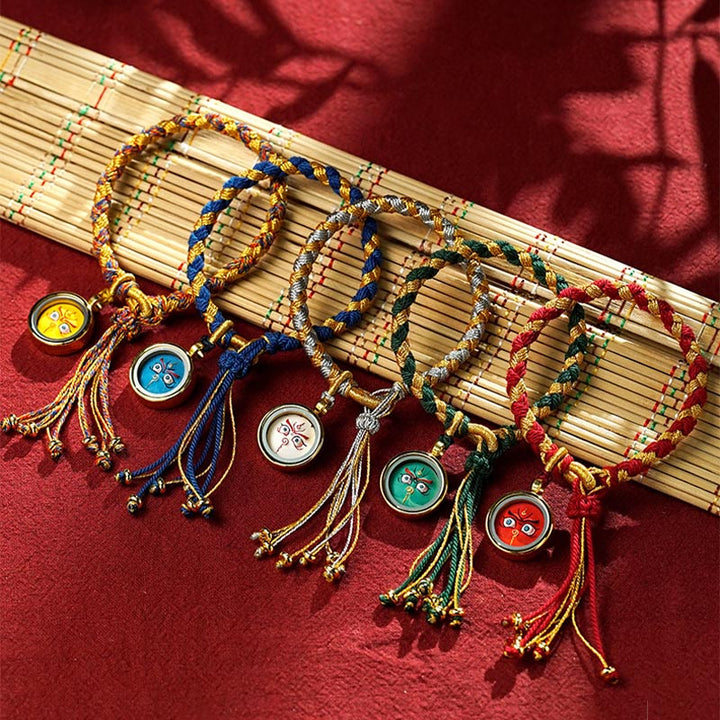 Buddha Stones Handmade Tibetan Five God Of Wealth Dragon Scale Rope Luck Braid Bracelet - image 1