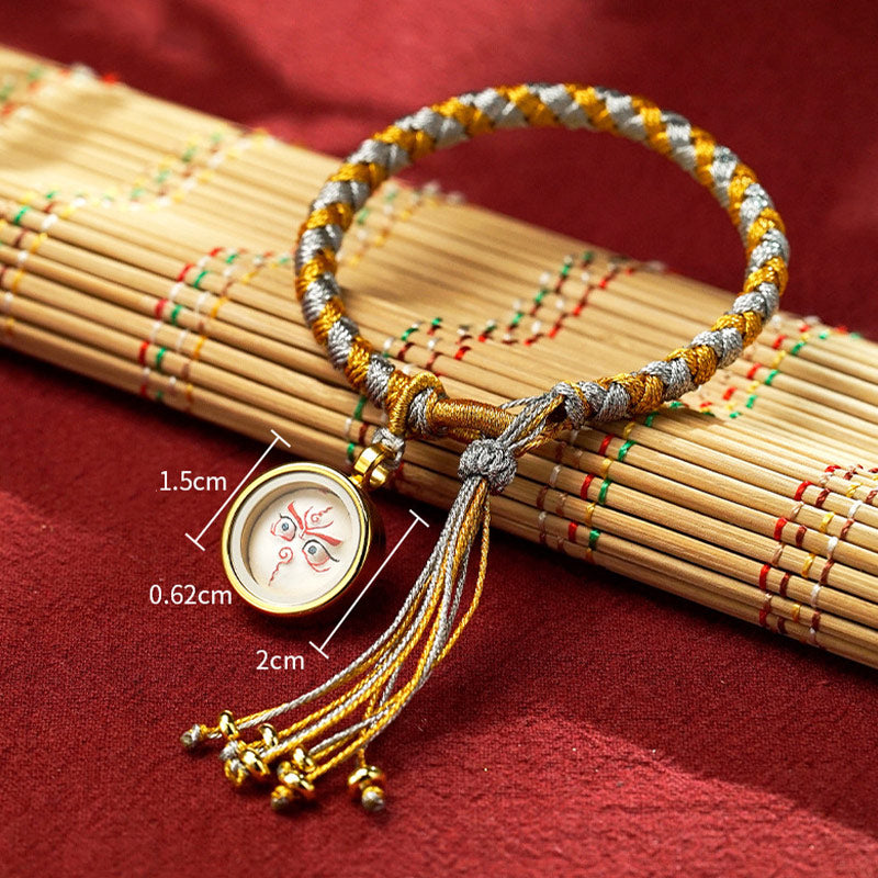Buddha Stones Handmade Tibetan Five God Of Wealth Dragon Scale Rope Luck Braid Bracelet - image 9
