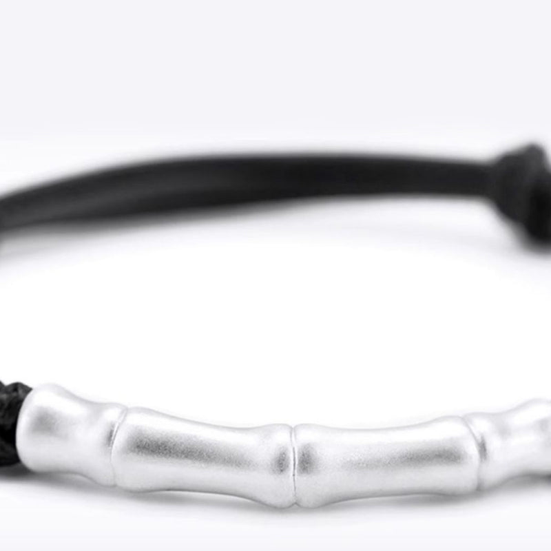 Buddha Stones 999 Sterling Silver Bone Pattern Luck Rope Braided Bracelet - image 10