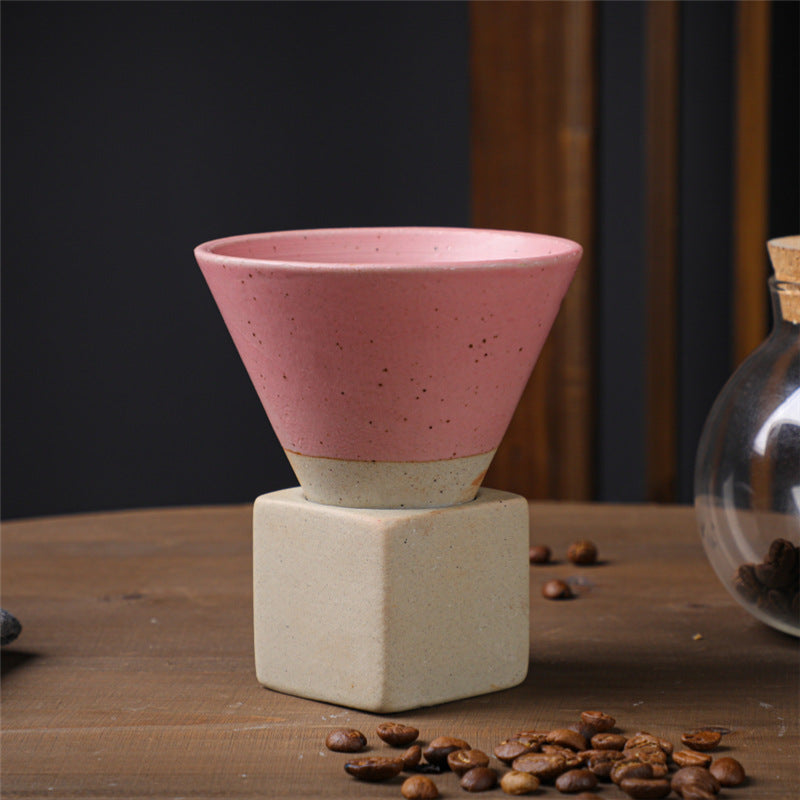 Buddha Stones Vintage Gradient Ceramic Coffee Mug Tea Latte Espresso Coffee Cup With Base 200ml - Pink 9.3cm*9.5cm*200ml - image 21