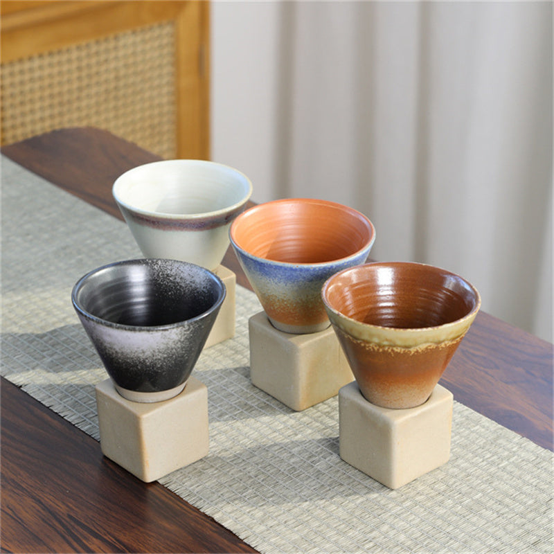 Buddha Stones Vintage Gradient Ceramic Coffee Mug Tea Latte Espresso Coffee Cup With Base 200ml - image 16