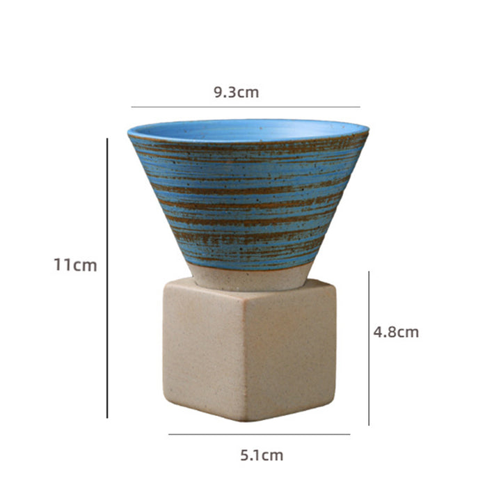Buddha Stones Vintage Gradient Ceramic Coffee Mug Tea Latte Espresso Coffee Cup With Base 200ml - image 18