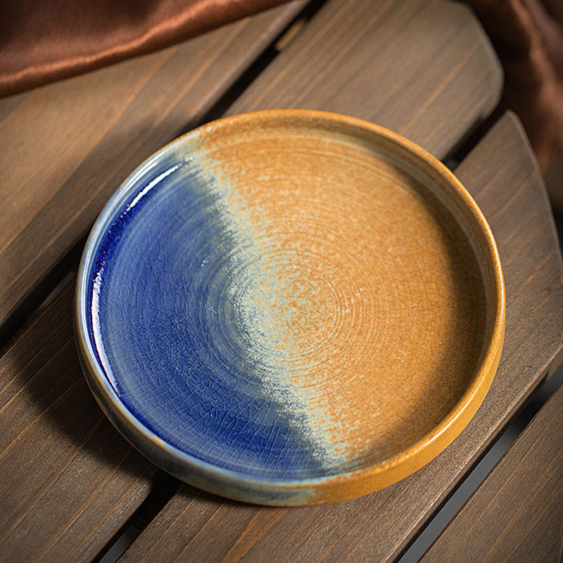 Buddha Stones Retro Striped Kiln Change Ceramic Coffee Mug Rough Pottery Tea Coffee Cup With Saucer 250ml - image 10