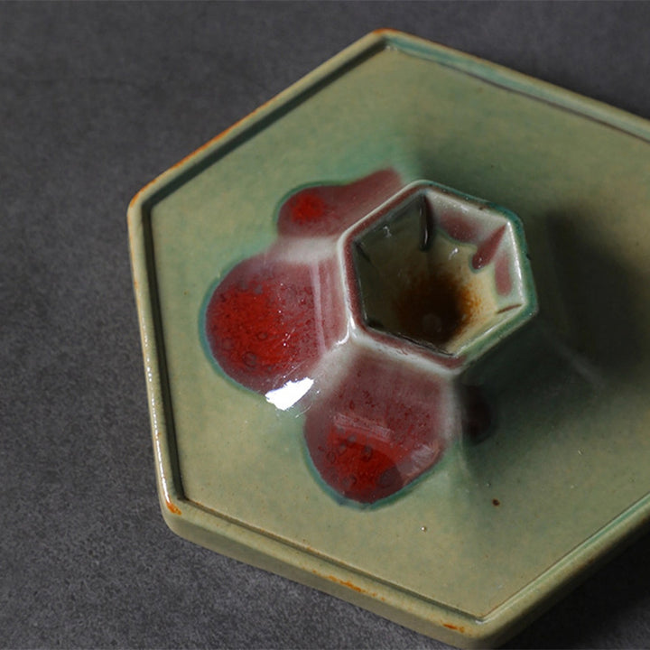 Buddha Stones Hexagon Design Ceramic Tea Coffee Mug Coffee Cup With Base 170ml - image 6