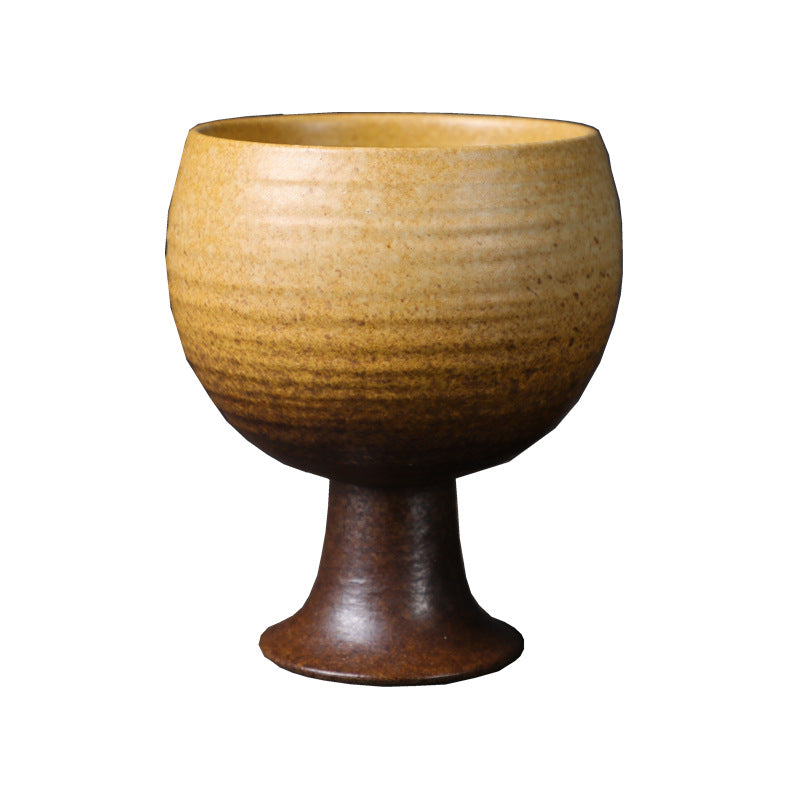 Buddha Stones Small Capacity Goblet Design Ceramic Wine Coffee Mug Tea Coffee Cup 170ml - image 6