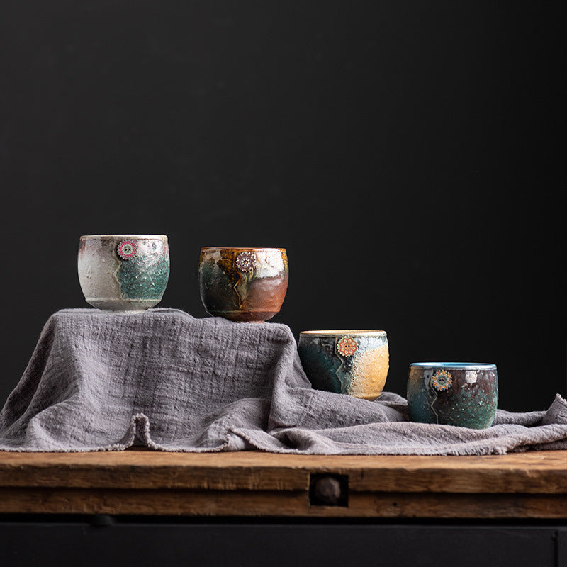 Buddha Stones Sunflower Kiln Change Ceramic Coffee Mug Tea Latte Espresso Coffee Cup 250ml - image 17