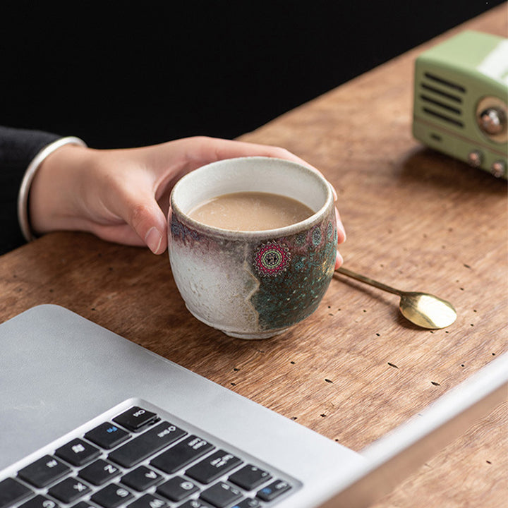 Buddha Stones Sunflower Kiln Change Ceramic Coffee Mug Tea Latte Espresso Coffee Cup 250ml - image 10