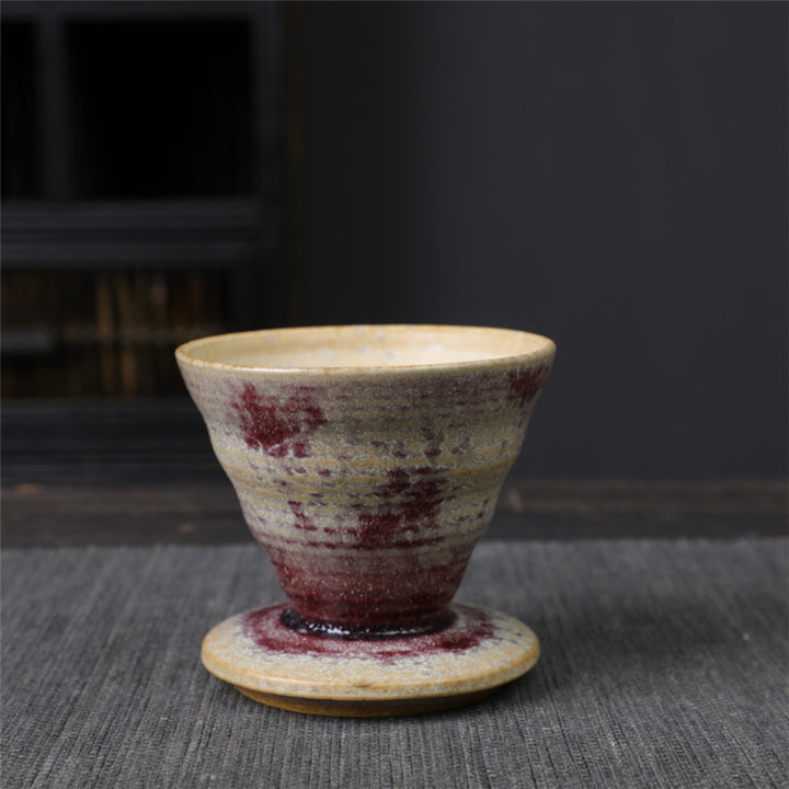 Buddha Stones Vintage Design Ceramic Coffee Mug Tea Espresso Coffee Cup 150ml - Khaki Purple 9cm*9cm*8cm*150ml - image 8