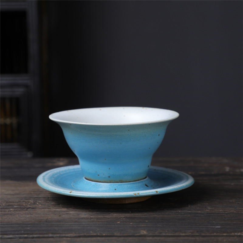 Buddha Stones Planet Design Ceramic Coffee Mug Rough Pottery Tea Coffee Cup With Saucer - Uranus 10cm*10cm*6.5cm*160ml - image 18