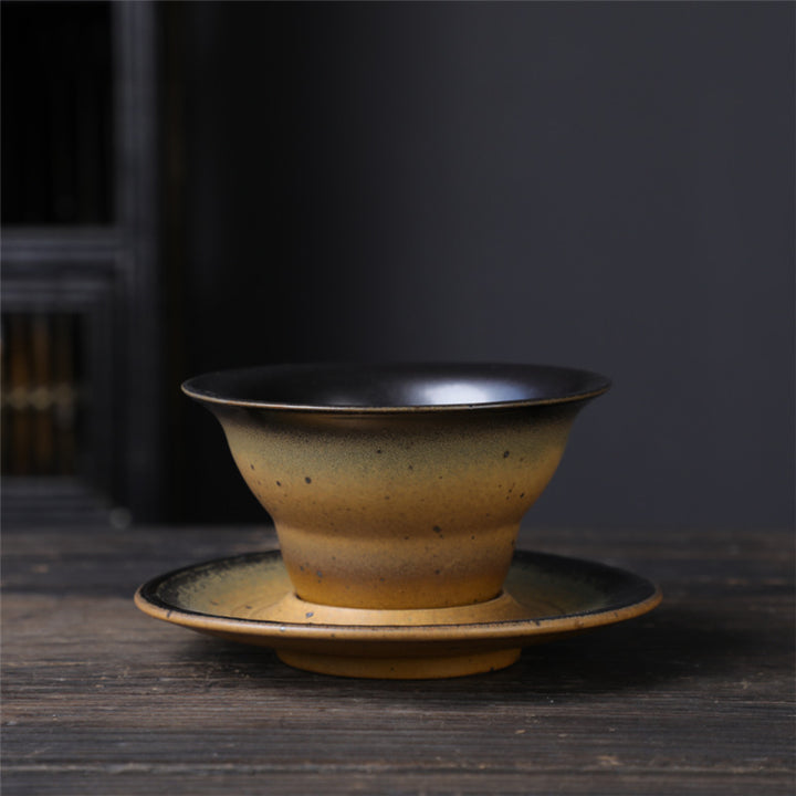 Buddha Stones Planet Design Ceramic Coffee Mug Rough Pottery Tea Coffee Cup With Saucer - Saturn 10cm*10cm*6.5cm*160ml - image 19