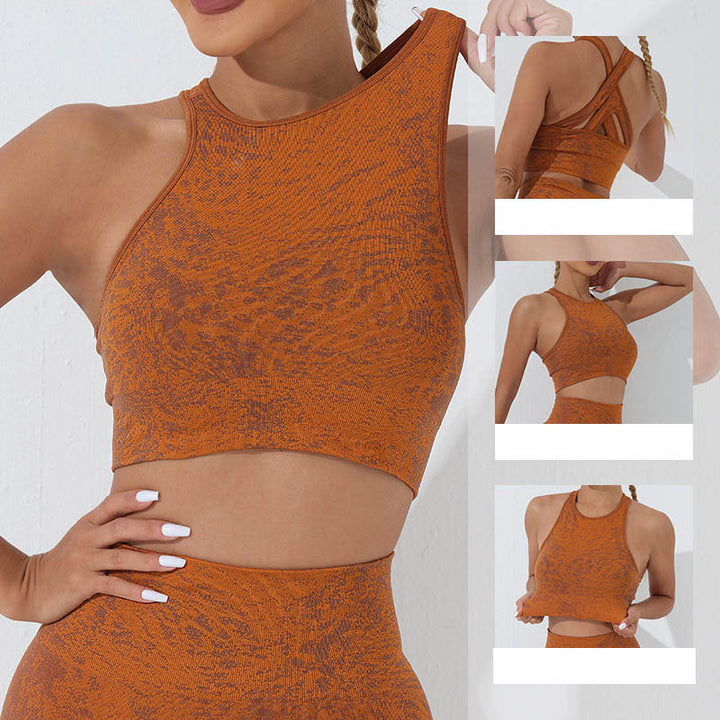 Buddha Stones Seamless Fitness Crop Tank Top High Waist Leggings Pants Sports Gym Yoga Outfits - image 3